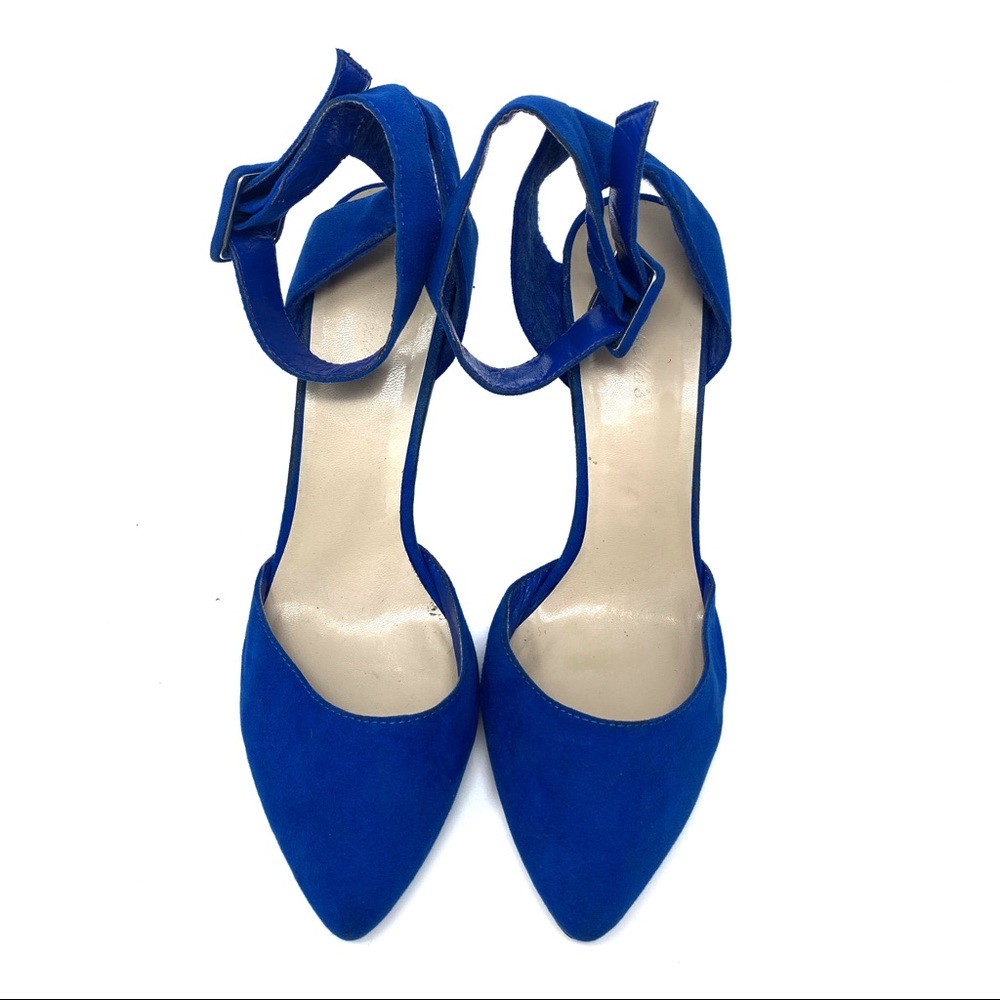 Women’s Royal Blue Ankle Strap High Heel Shoes